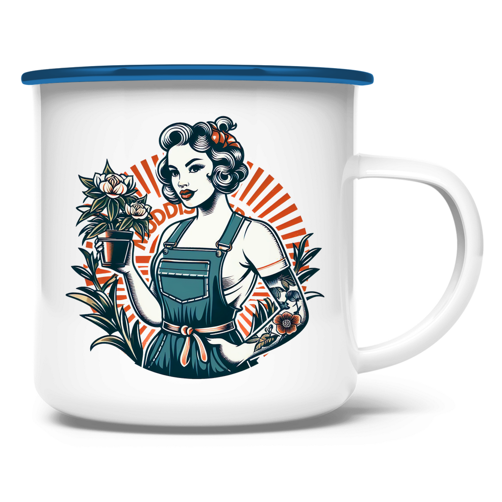 Muddis Erde Gärtner Emaille-Tasse