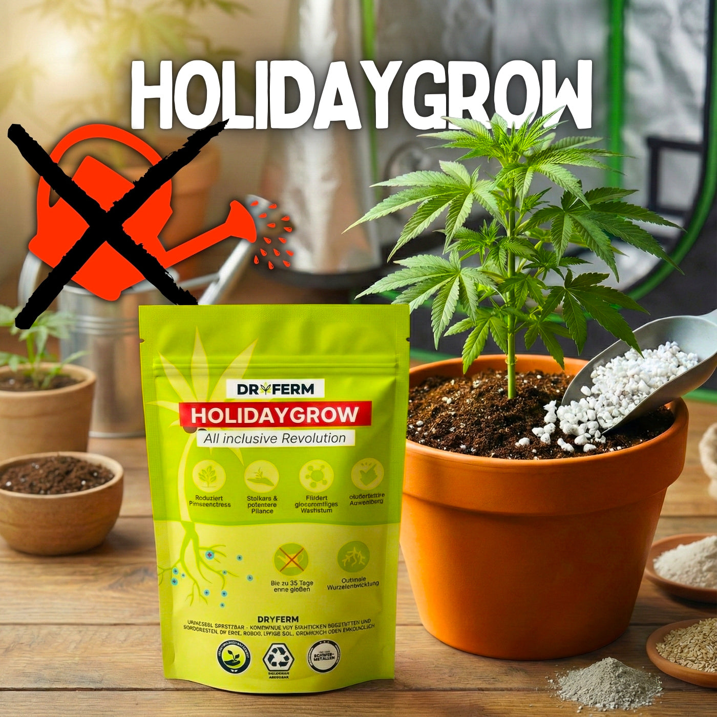 hydro dünger granulat Holidaygrow – von DryFerm | Pflanze richtig gießen