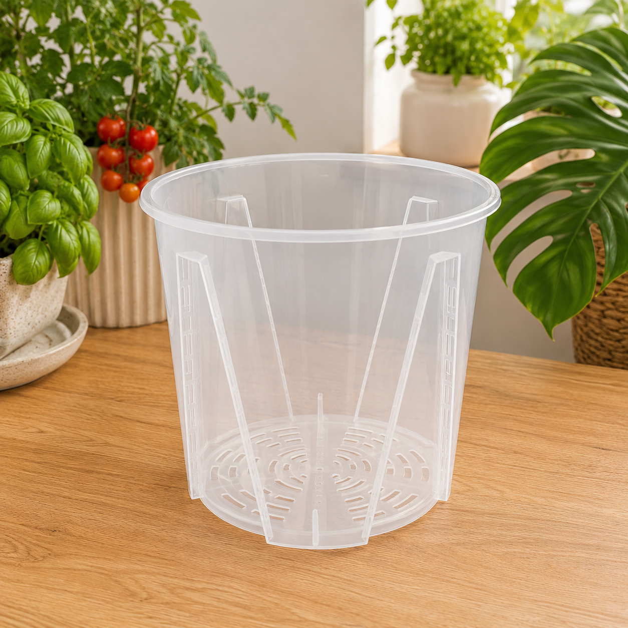 Transparente Pflanzentöpfe