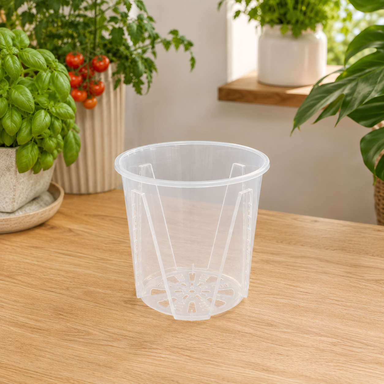 Transparente Pflanzentöpfe