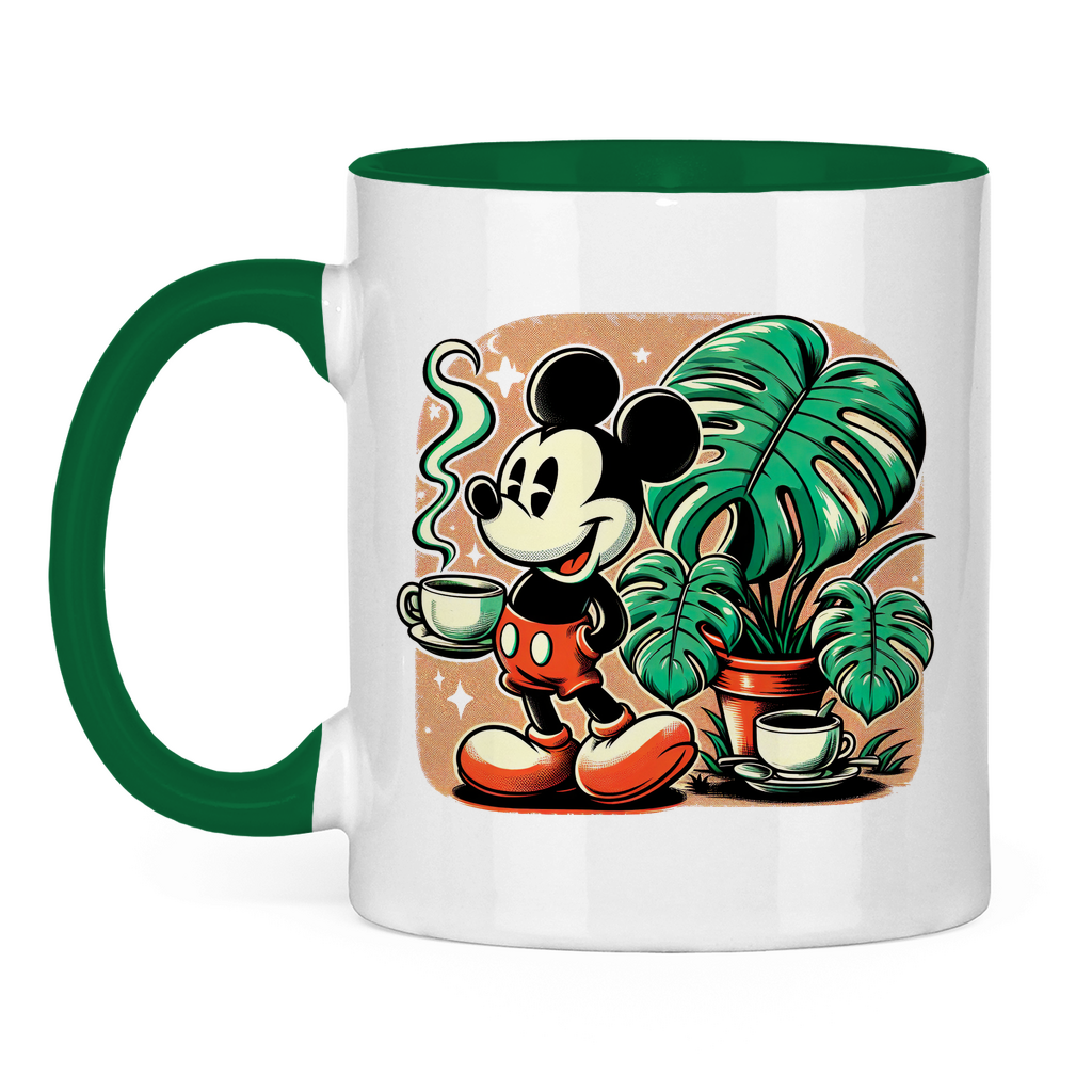 Mickey and Plants Emaille-Tasse