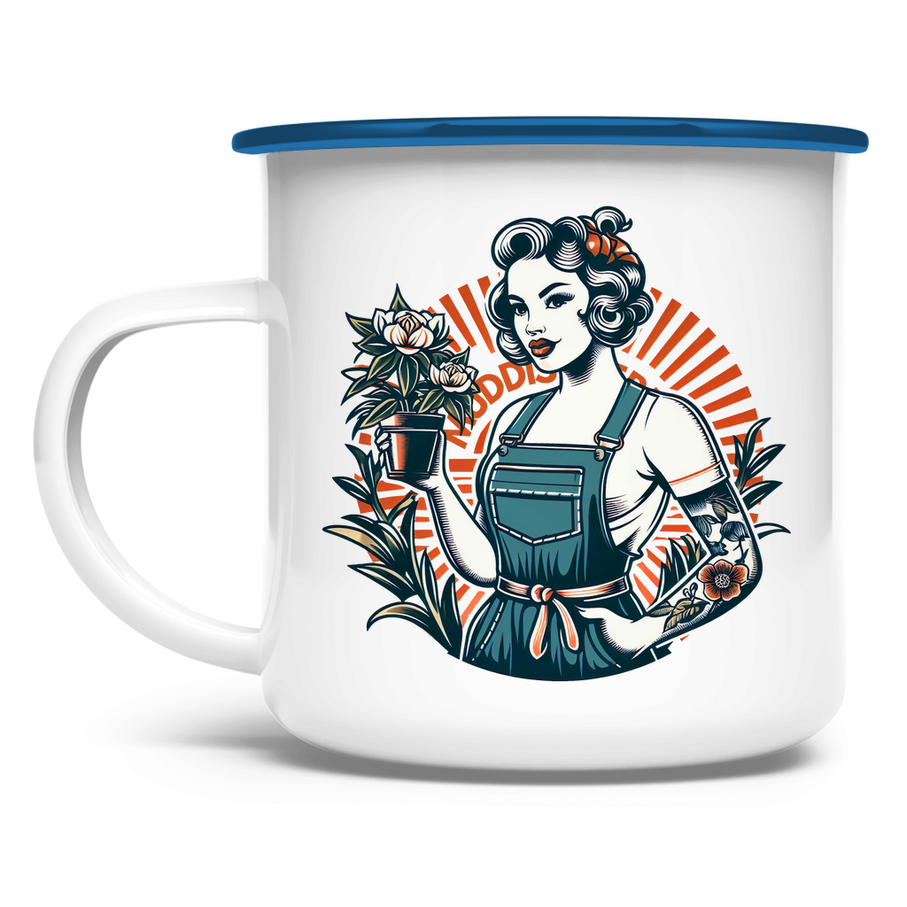 Muddis Erde Gärtner Emaille-Tasse