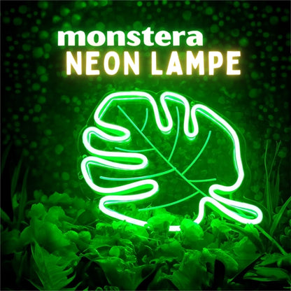 Monstera Neon Lampe