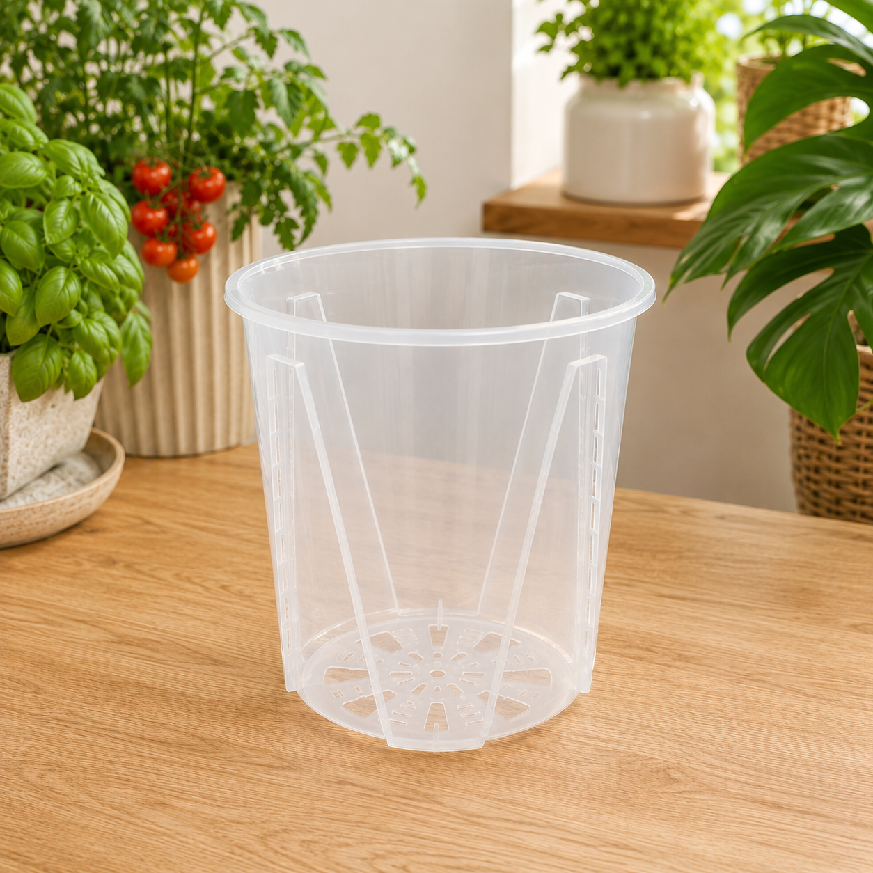 Transparente Pflanzentöpfe