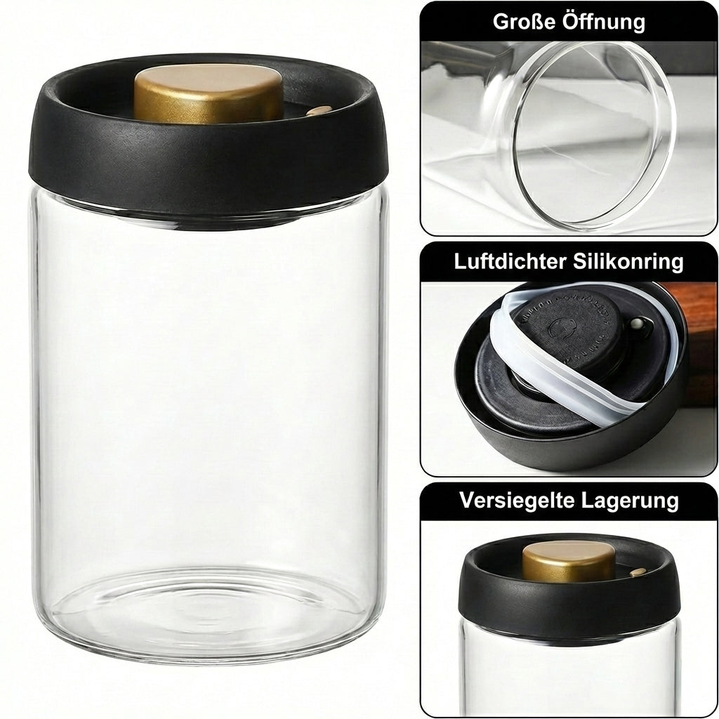 Vakuum-Glasbehälter (500ml & 900ml) – für Kräuter & Ernte