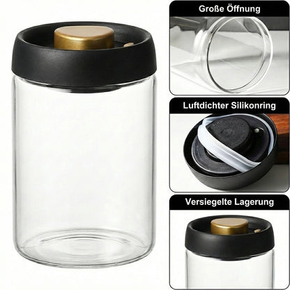 Vakuum-Glasbehälter (500ml & 900ml) – für Kräuter & Ernte